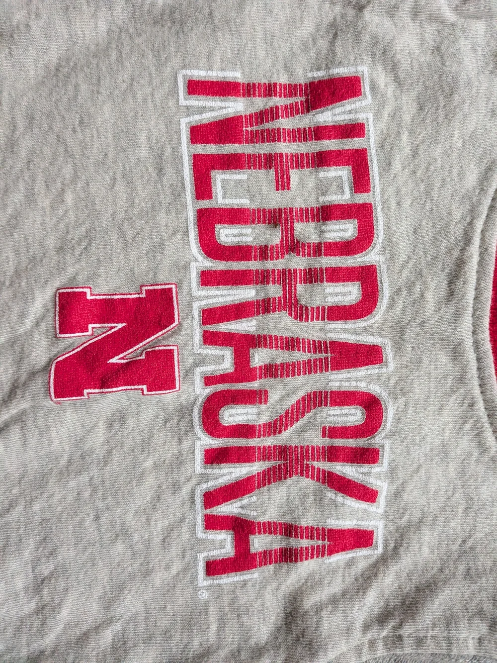 Nebraska Infant Long-Sleeve One-Piece Bodysuit - Red/Gray - 6M